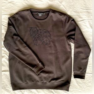 French Connection men’s large geometric bear sweater